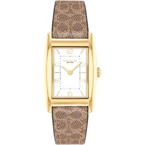imageCoach Reese Womens Watch  2H Quartz Tank Watch with Genuine Leather Strap  Water Resistant 3 ATM30 Meters  Premium Fashion Timepiece for Everyday Style  24mmTan