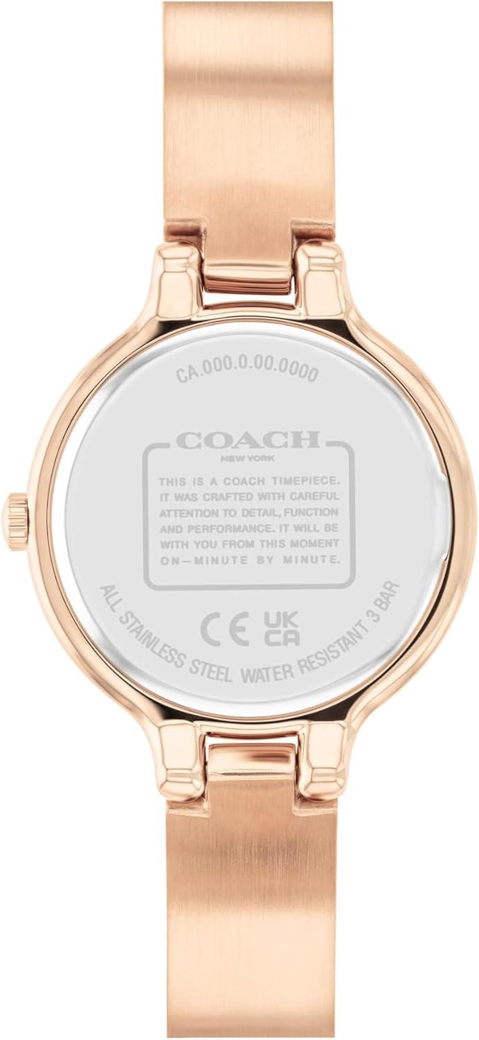 imageCoach Chelsea Womens Bangle Watch  2H Quartz Enamel Signature C and Crystals  Gift for Her  Premium Fashion Timepiece for All Occasions  Adjustable  27mmCarnation