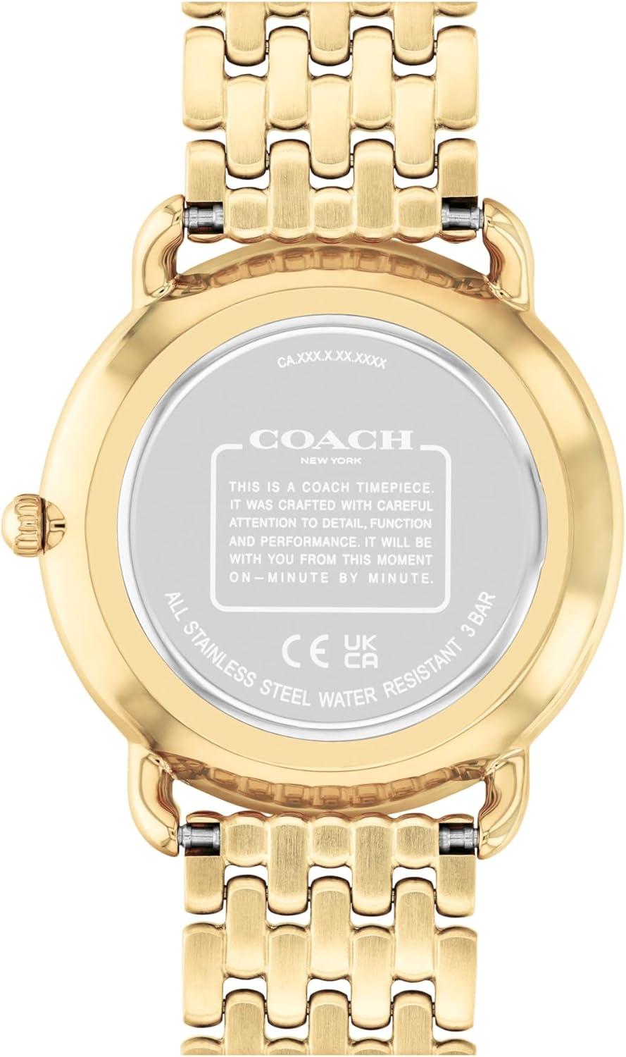imageCoach Elliot Womens 2H Quartz Watch  Stainless Steel Bracelet  Water Resistant up to 3ATM30 Meters  Premium Fashion  Classic Minimalist Design for Everyday Wear  28mm