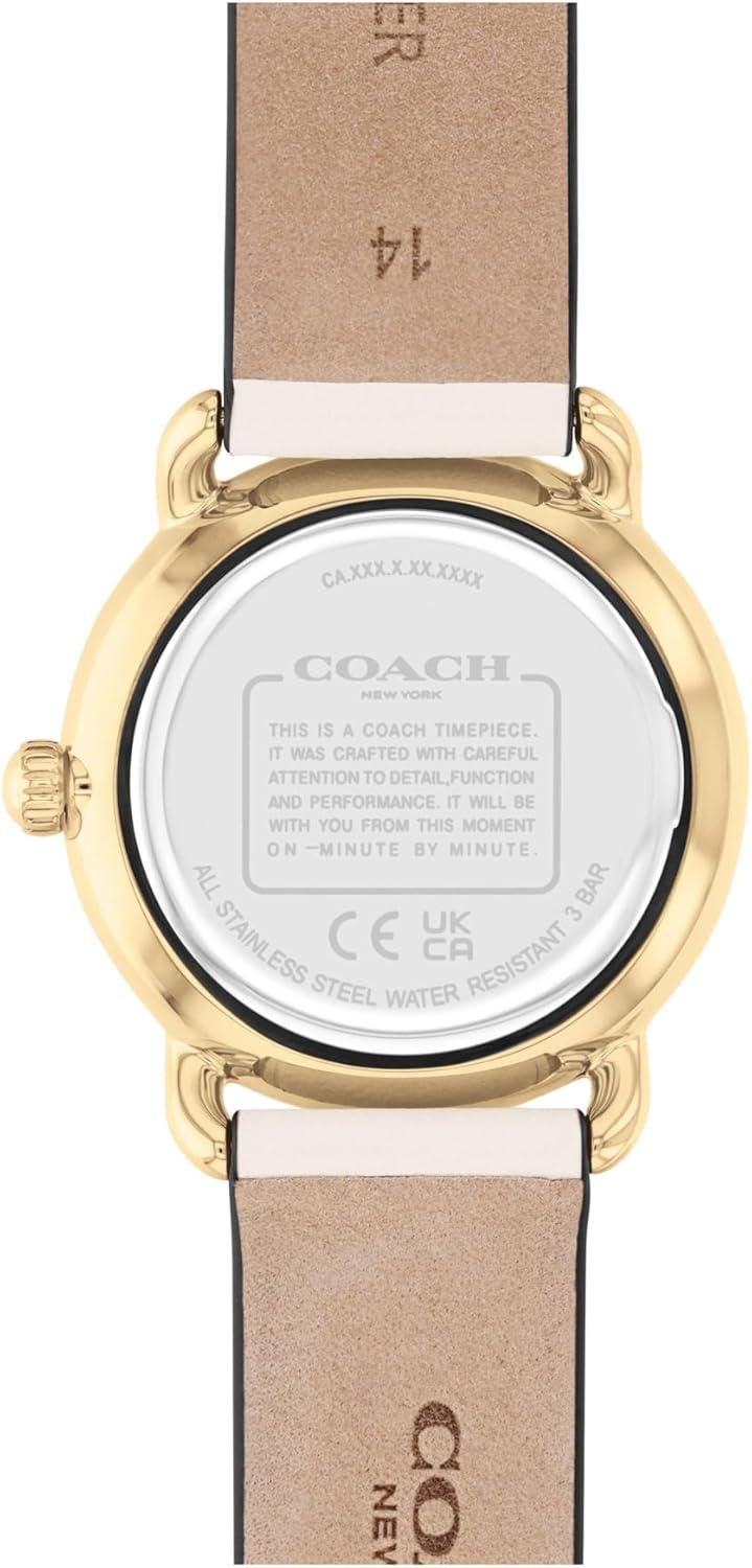 imageCoach Elliot Womens Watch  2H Quartz Watch with Genuine Leather  Water Resistant 3 ATM30 Meters  Premium Fashion  Classic Minimalist Design for Everyday Wear  28mm Small