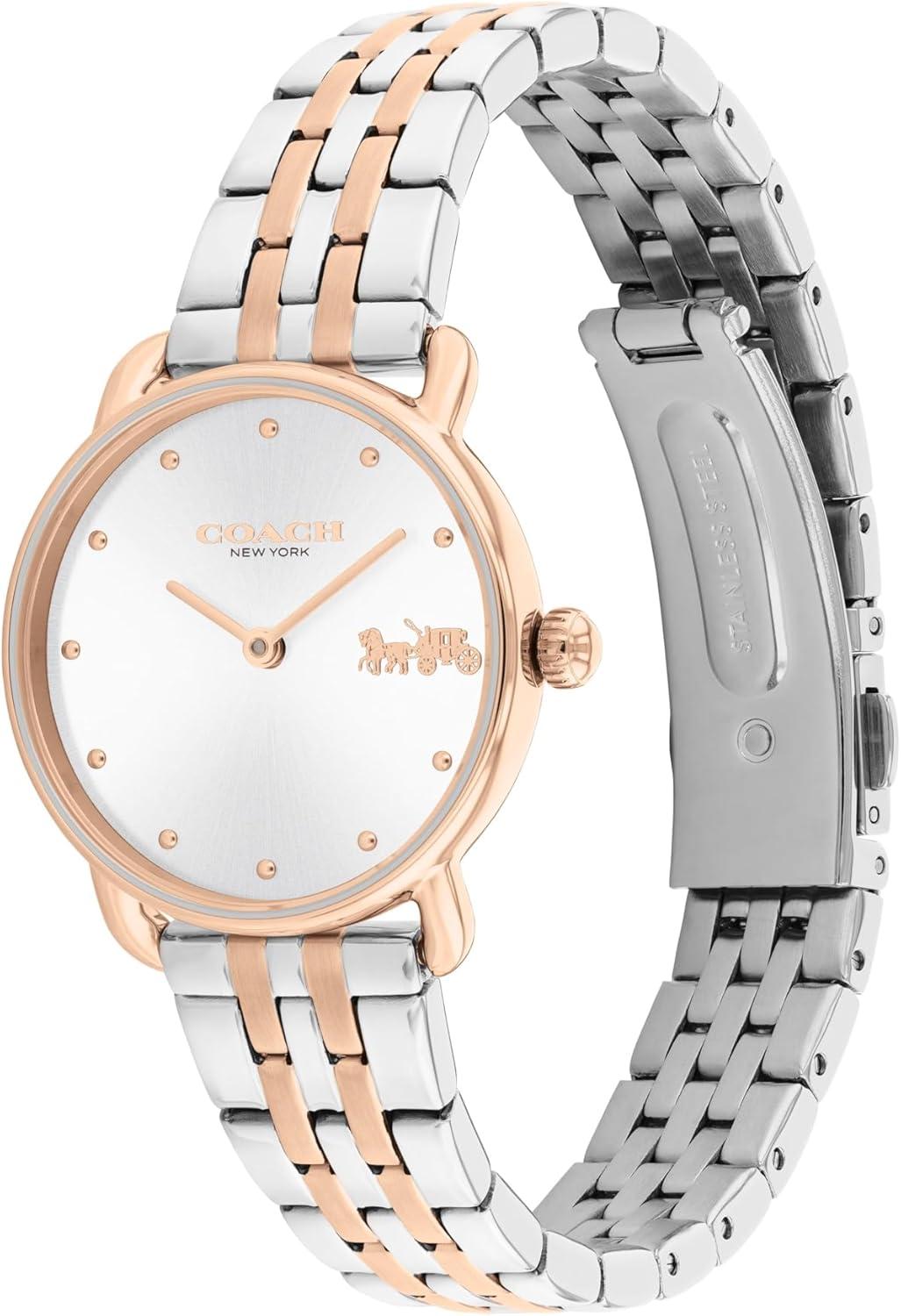 imageCoach Elliot Womens Watch  2H Quartz Watch with Link Bracelet  Water Resistant 3 ATM30 Meters  Premium Fashion  Classic Minimalist Design for Everyday Wear  28mm Small