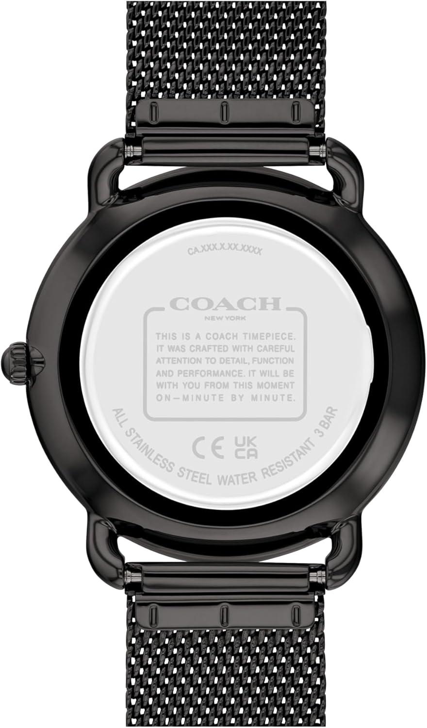 imageCoach Elliot Womens Watch  Sleek Design with Scatter Cs  Timeless Style for Any Occasion  Gift for Her  WaterResistant  36 mmBlack