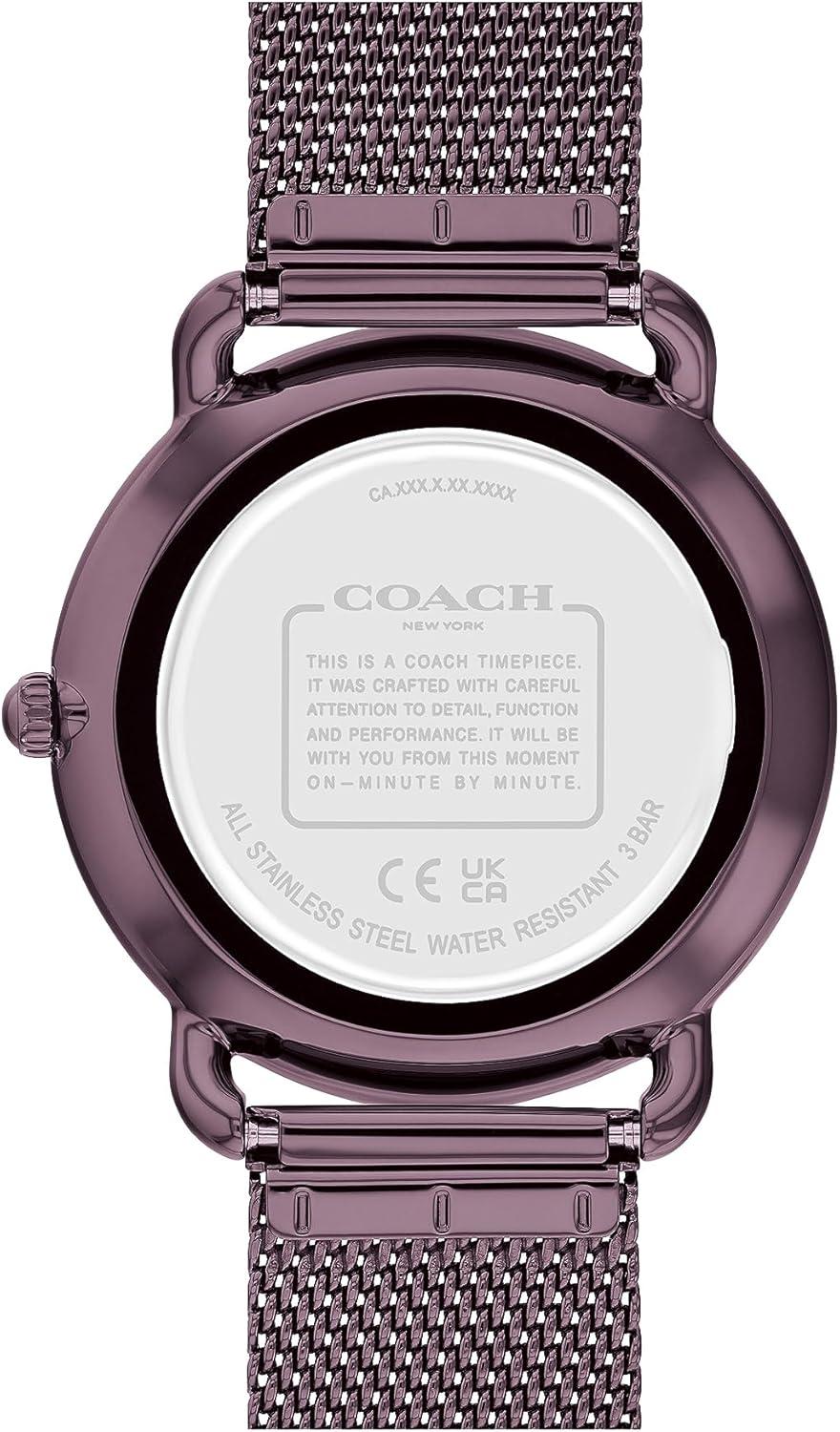 imageCoach Elliot Womens Watch  Sleek Design with Scatter Cs  Timeless Style for Any Occasion  Gift for Her  WaterResistant  36 mmPurple
