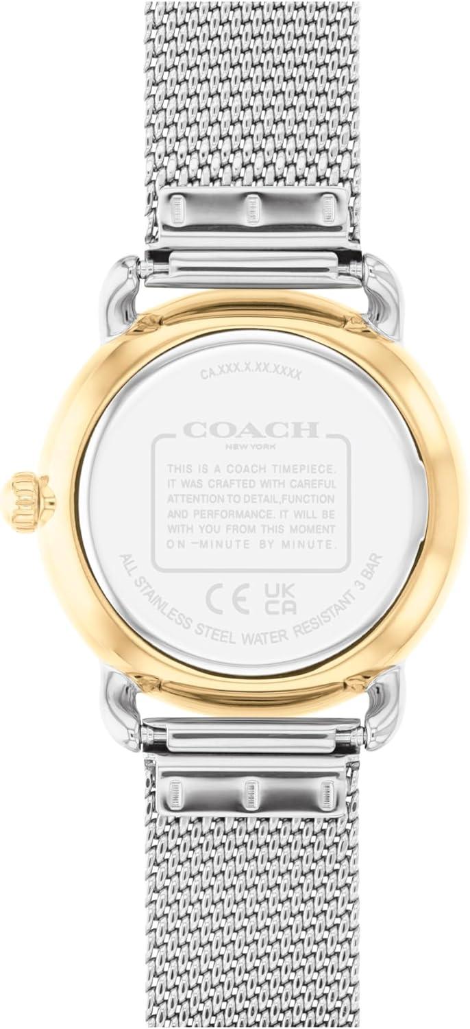 imageCoach Elliot Womens Watch and Jewelry Gift Set  Adjustable Slider Bracelet Signature Charm  2H Quartz Watch  Mesh Bracelet  3ATM Water Resistant  Designed for Day or Night  28mm