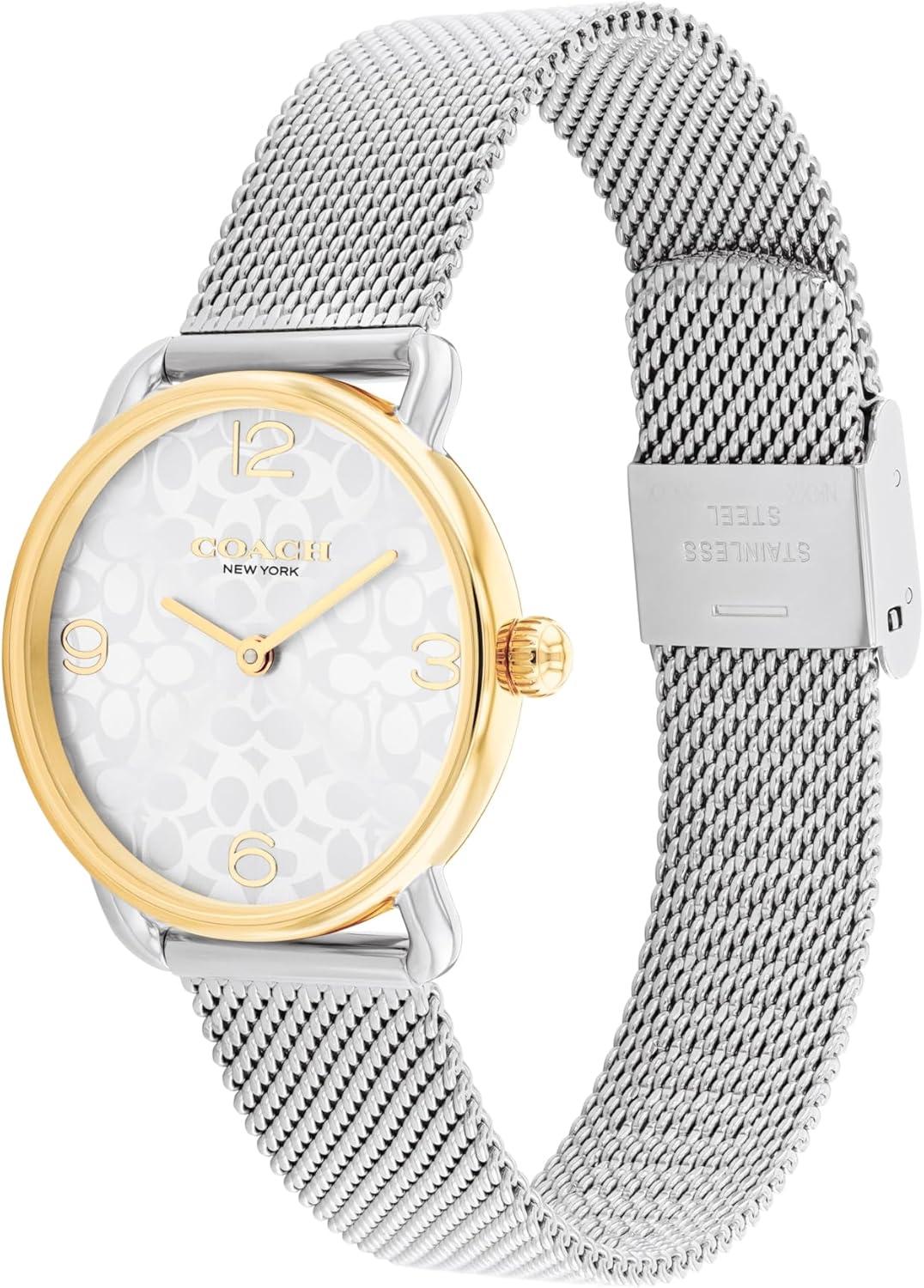 imageCoach Elliot Womens Watch and Jewelry Gift Set  Adjustable Slider Bracelet Signature Charm  2H Quartz Watch  Mesh Bracelet  3ATM Water Resistant  Designed for Day or Night  28mm