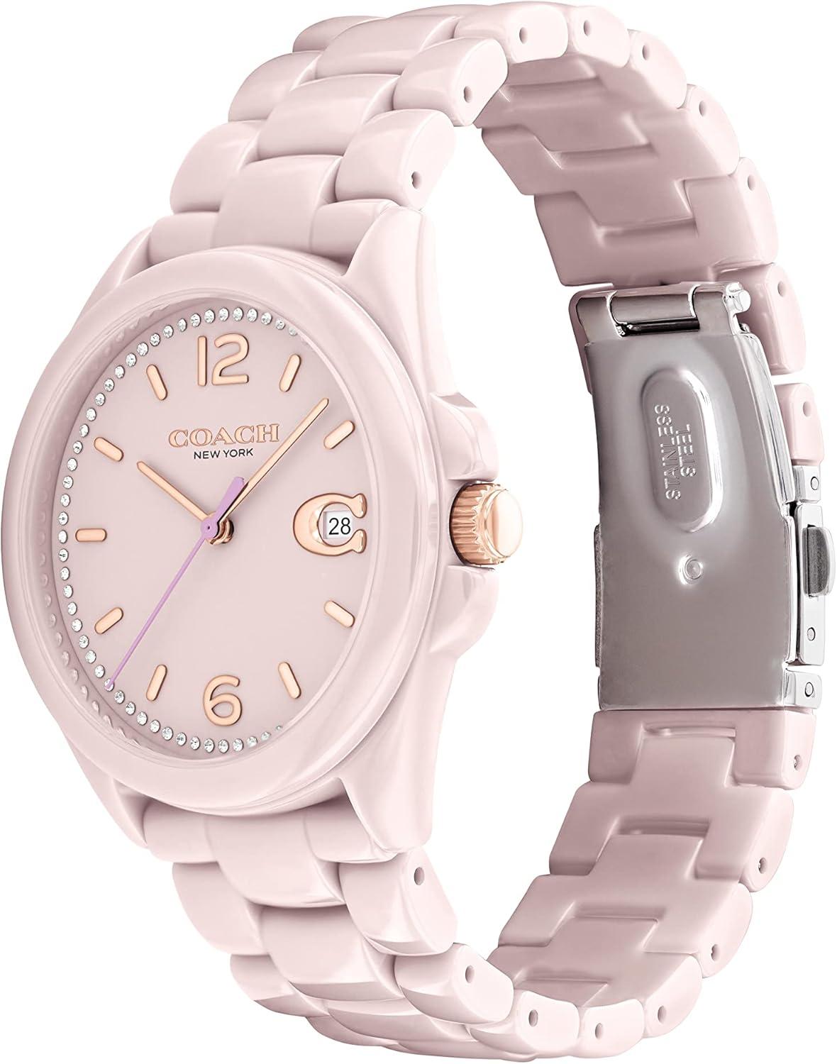 imageCoach Greyson Womens Ceramic Watches  Enhancing Elegance for Every Event  Water ResistantPink