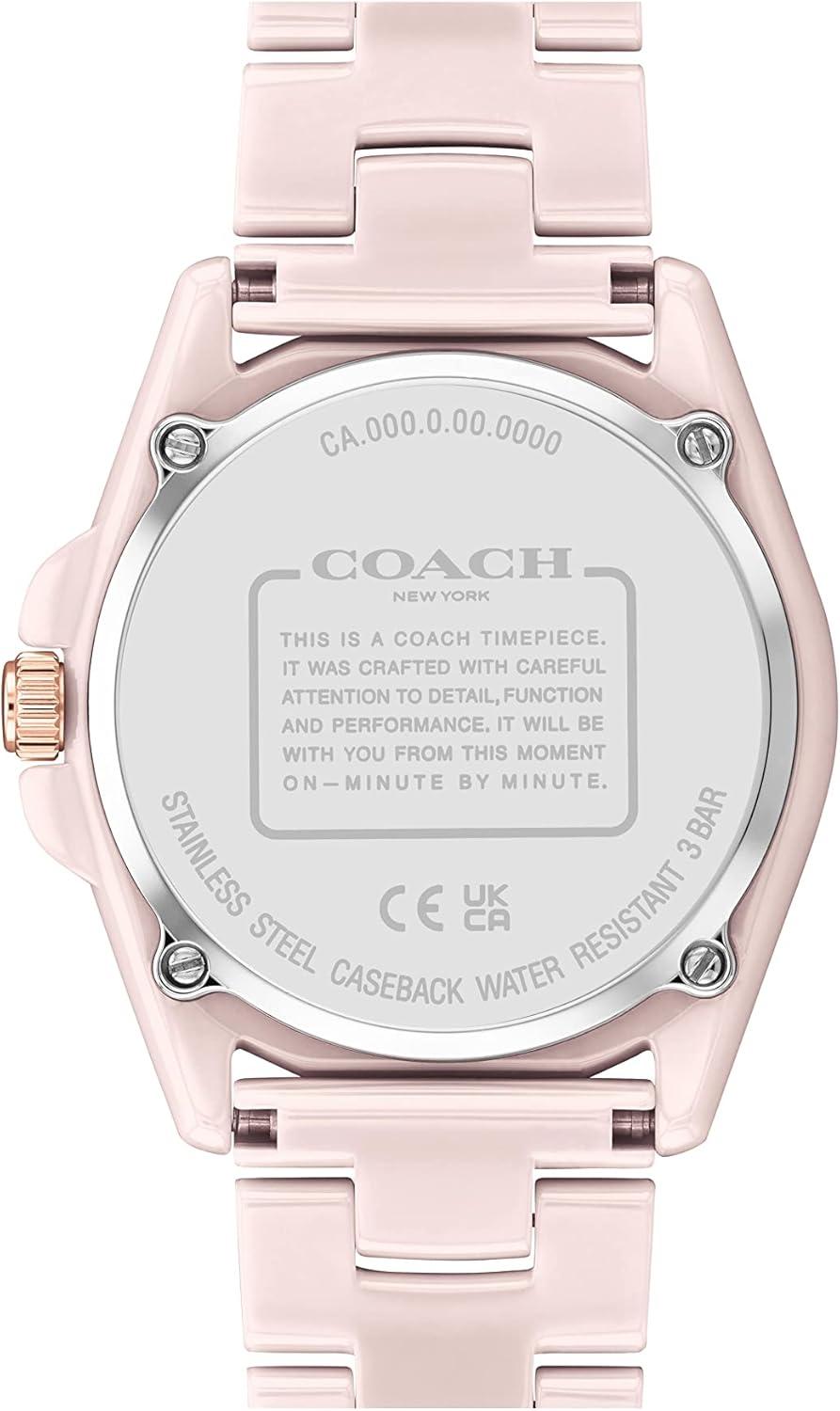 imageCoach Greyson Womens Ceramic Watches  Enhancing Elegance for Every Event  Water ResistantPink
