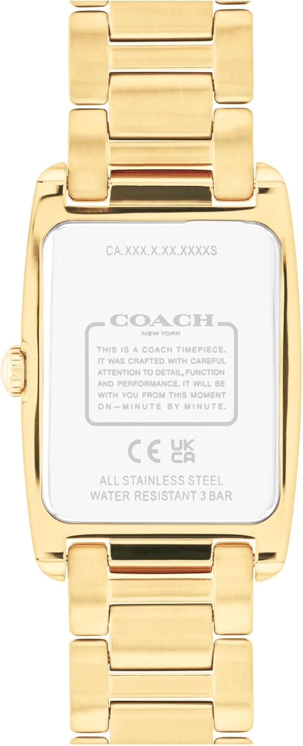 imageCoach Reese Womens Watch  2H Quartz Tank Watch with CrystalSet Link Bracelet  Water Resistant 3 ATM30 Meters  Gift for Her  Premium Fashion Timepiece for Every Occasion  24mm