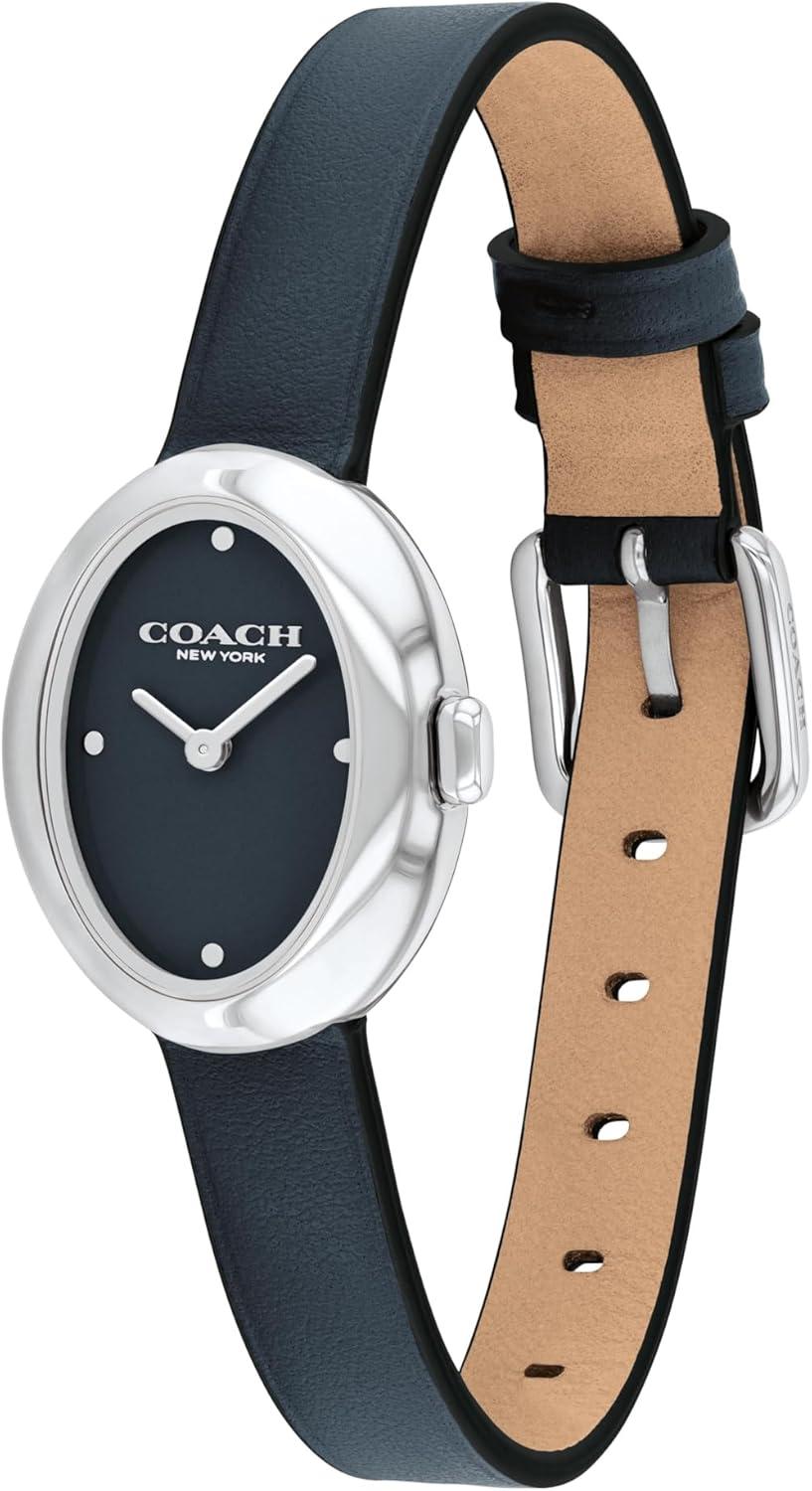 imageCoach Sammy Womens  2H Quartz Watch  Calfskin Leather Strap  Water Resistant up to 3ATM30 Meters  Gift for Her  Modern Design  Perfect for Everyday Wear  225mmNavy