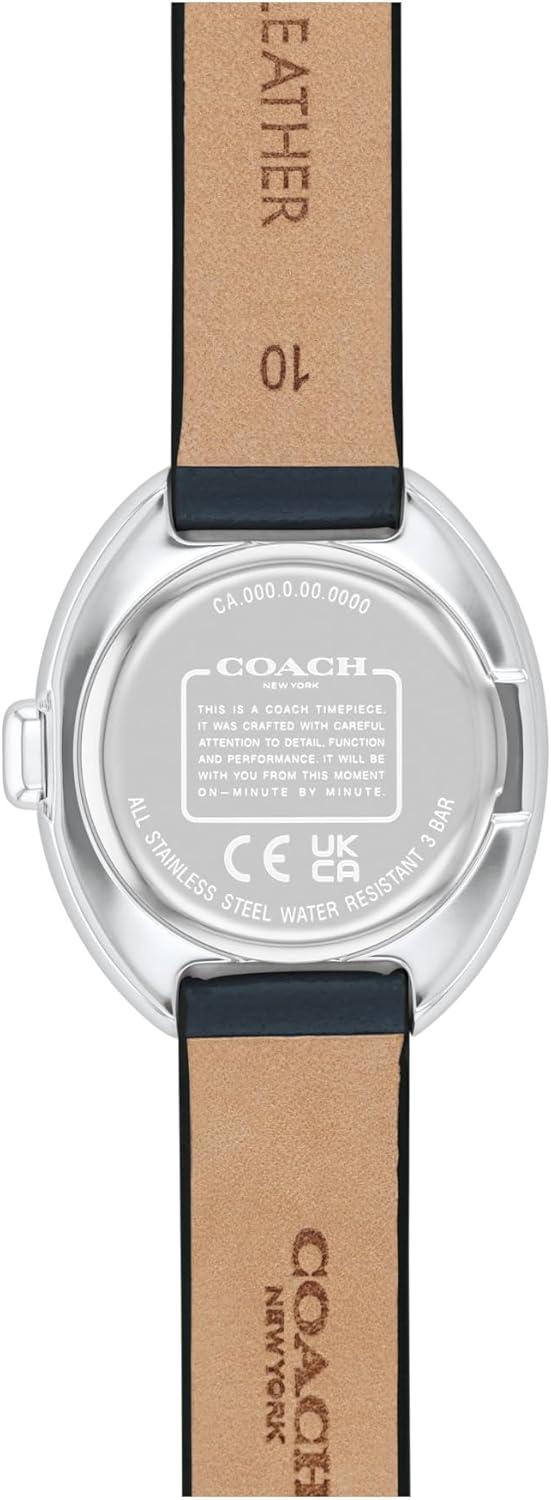 imageCoach Sammy Womens  2H Quartz Watch  Calfskin Leather Strap  Water Resistant up to 3ATM30 Meters  Gift for Her  Modern Design  Perfect for Everyday Wear  225mmNavy