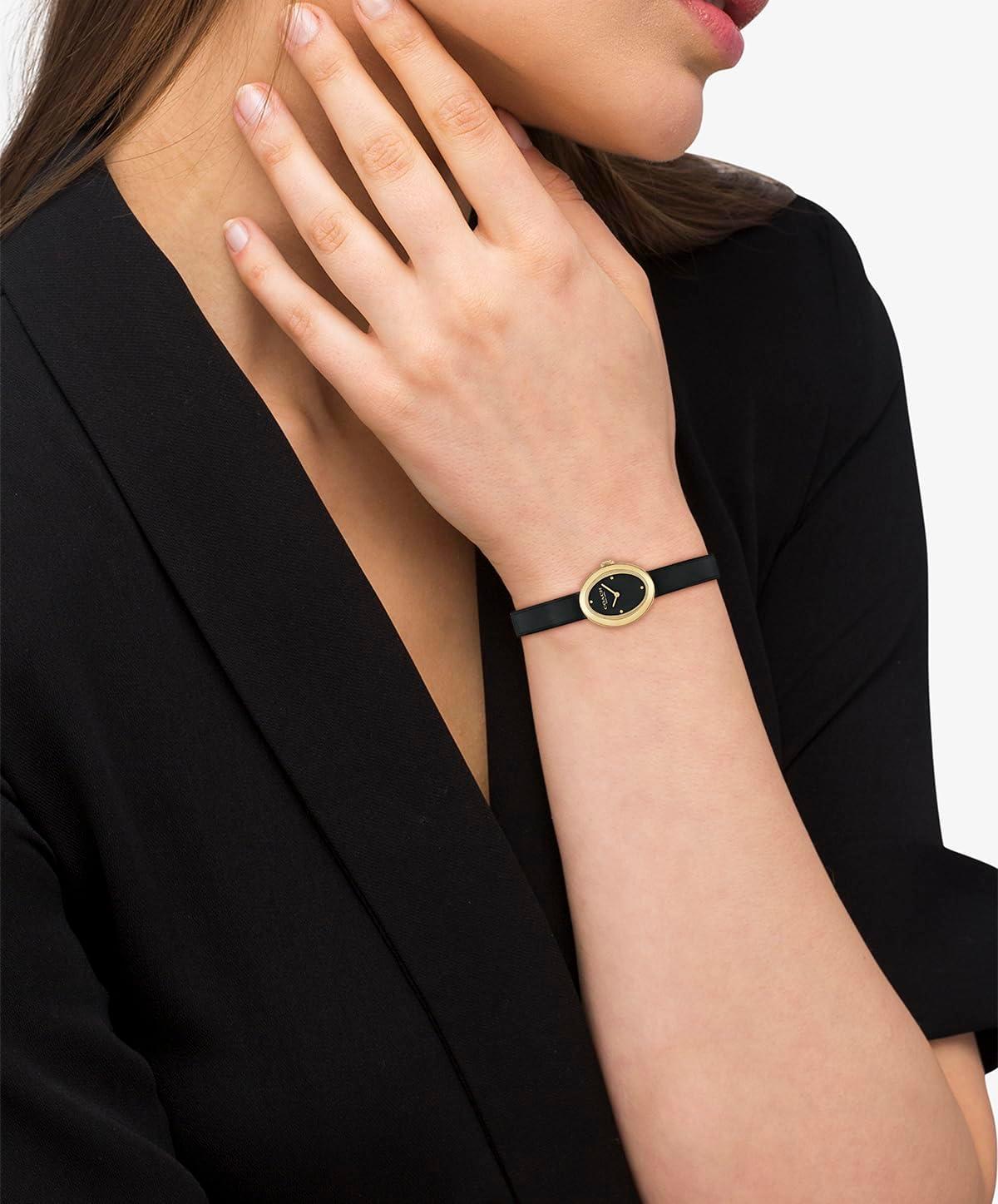 imageCoach Sammy Womens  2H Quartz Watch  Calfskin Leather Strap  Water Resistant up to 3ATM30 Meters  Gift for Her  Modern Design  Perfect for Everyday Wear  225mmBlack