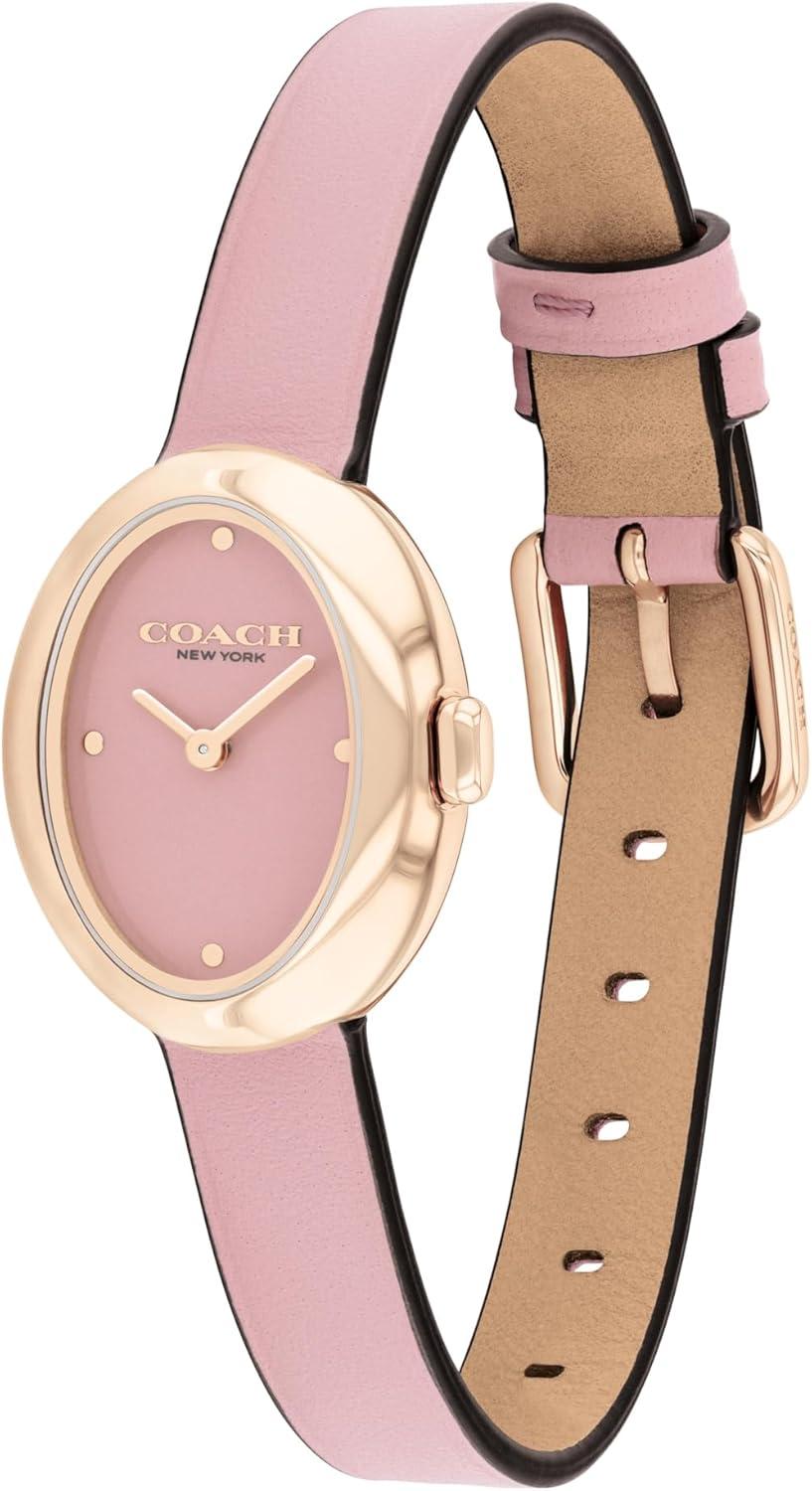 imageCoach Sammy Womens  2H Quartz Watch  Calfskin Leather Strap  Water Resistant up to 3ATM30 Meters  Gift for Her  Modern Design  Perfect for Everyday Wear  225mmBlush