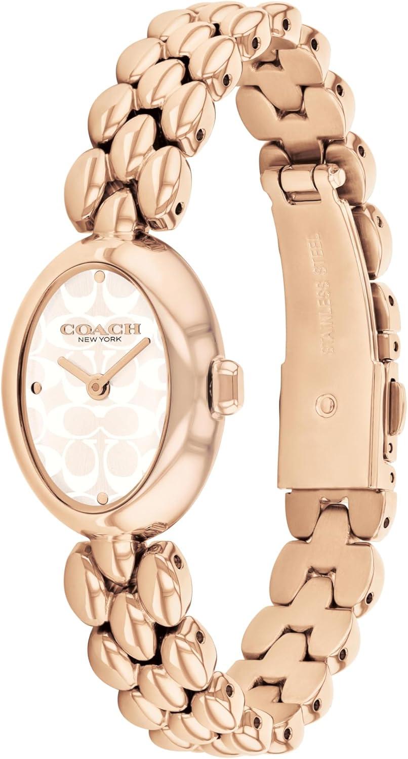 imageCoach Sammy Womens  2H Quartz Watch  Stainless Steel Bracelet  Water Resistant up to 3ATM30 Meters  Gift for Her  Modern Design  Perfect for Everyday Wear  225mmCarnation Gold