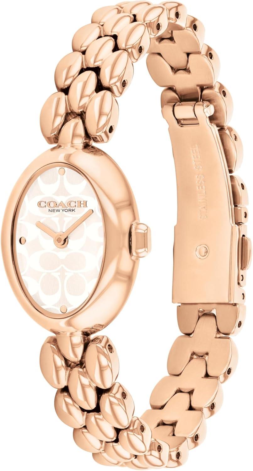 imageCoach Sammy Womens  2H Quartz Watch  Stainless Steel Bracelet  Water Resistant up to 3ATM30 Meters  Gift for Her  Modern Design  Perfect for Everyday Wear  225mmRose Gold