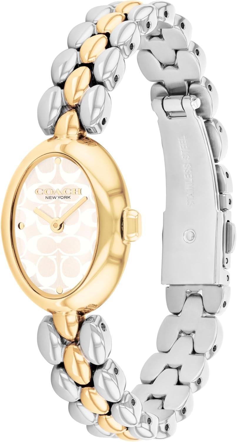 imageCoach Sammy Womens  2H Quartz Watch  Stainless Steel Bracelet  Water Resistant up to 3ATM30 Meters  Gift for Her  Modern Design  Perfect for Everyday Wear  225mmTwo Tone