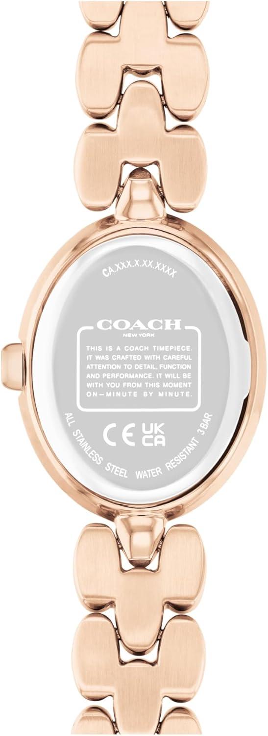 imageCoach Sammy Womens  2H Quartz Watch  Stainless Steel Bracelet  Water Resistant up to 3ATM30 Meters  Gift for Her  Modern Design  Perfect for Everyday Wear  225mmCarnation Gold