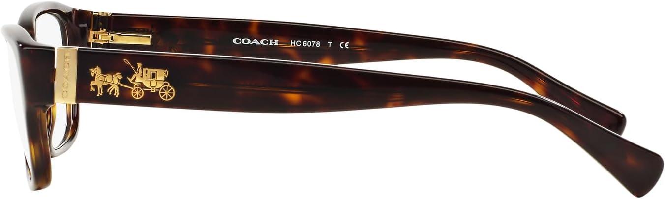 imageCoach Womens Hc6078 Rectangular Prescription Eyewear FramesDark TortoiseDemo Lens