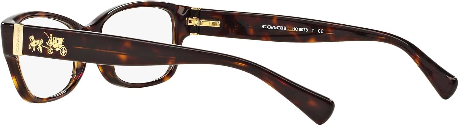 imageCoach Womens Hc6078 Rectangular Prescription Eyewear FramesDark TortoiseDemo Lens
