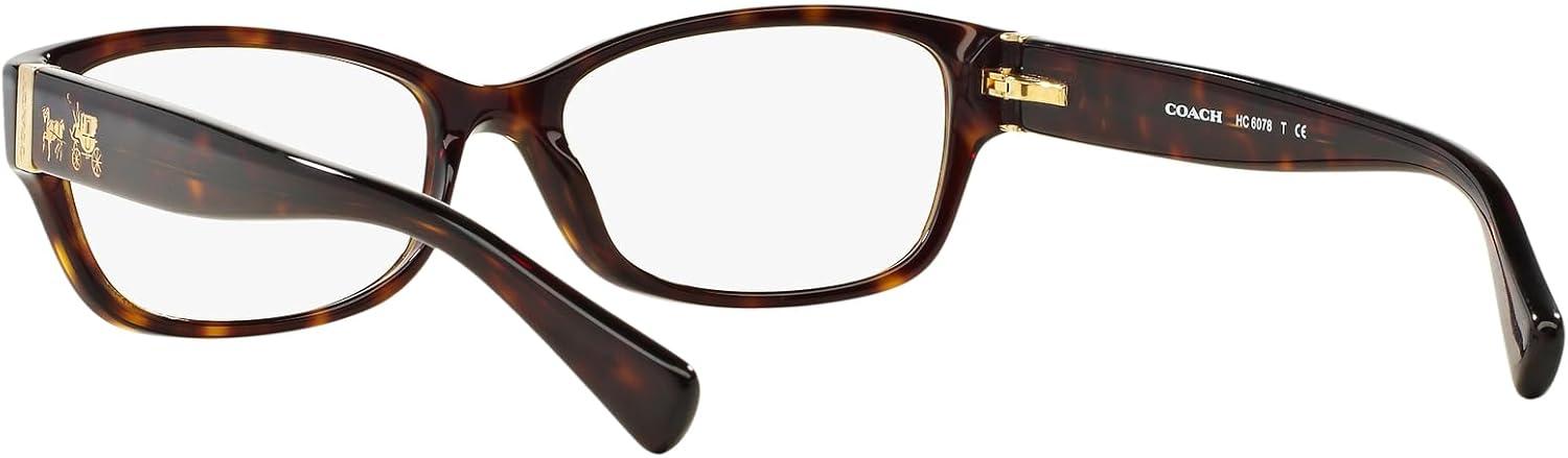 imageCoach Womens Hc6078 Rectangular Prescription Eyewear FramesDark TortoiseDemo Lens