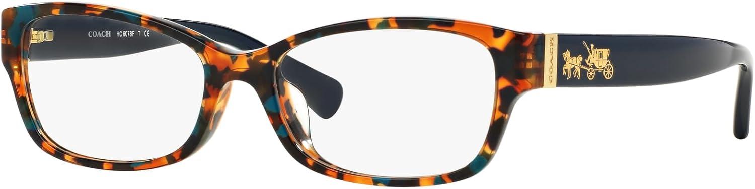 imageCoach Womens Hc6078 Rectangular Prescription Eyewear FramesTeal Confetti TortoiseDemo Lens