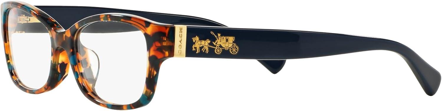 imageCoach Womens Hc6078 Rectangular Prescription Eyewear FramesTeal Confetti TortoiseDemo Lens