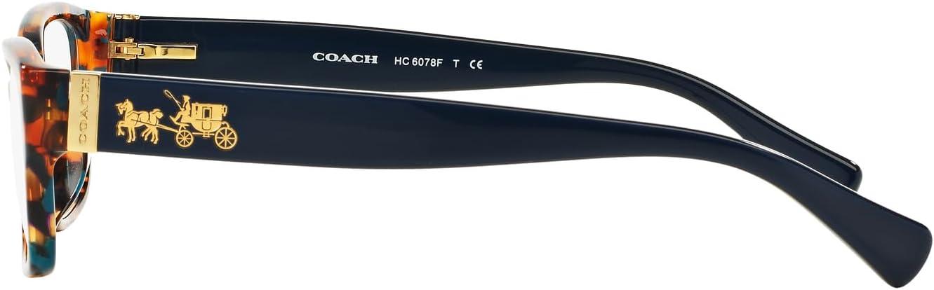 imageCoach Womens Hc6078 Rectangular Prescription Eyewear FramesTeal Confetti TortoiseDemo Lens