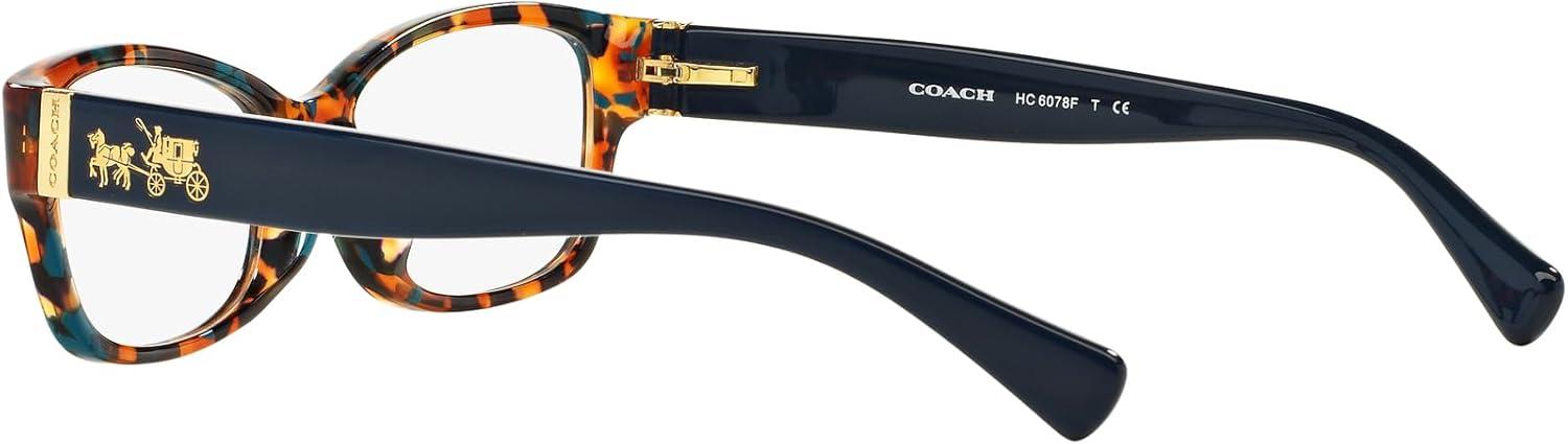 imageCoach Womens Hc6078 Rectangular Prescription Eyewear FramesTeal Confetti TortoiseDemo Lens