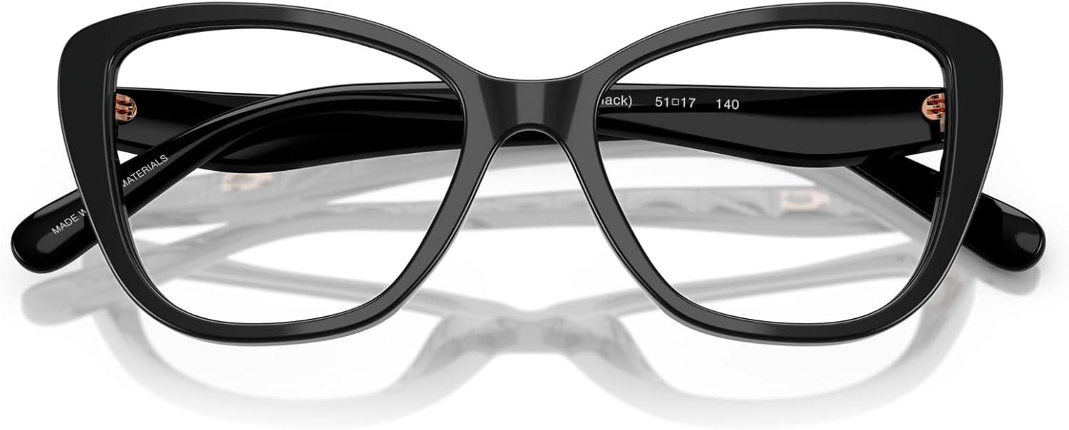 imageCoach Womens Hc6255u Universal Fit Cat Eye Prescription Eyewear FramesBlackDemo Lens