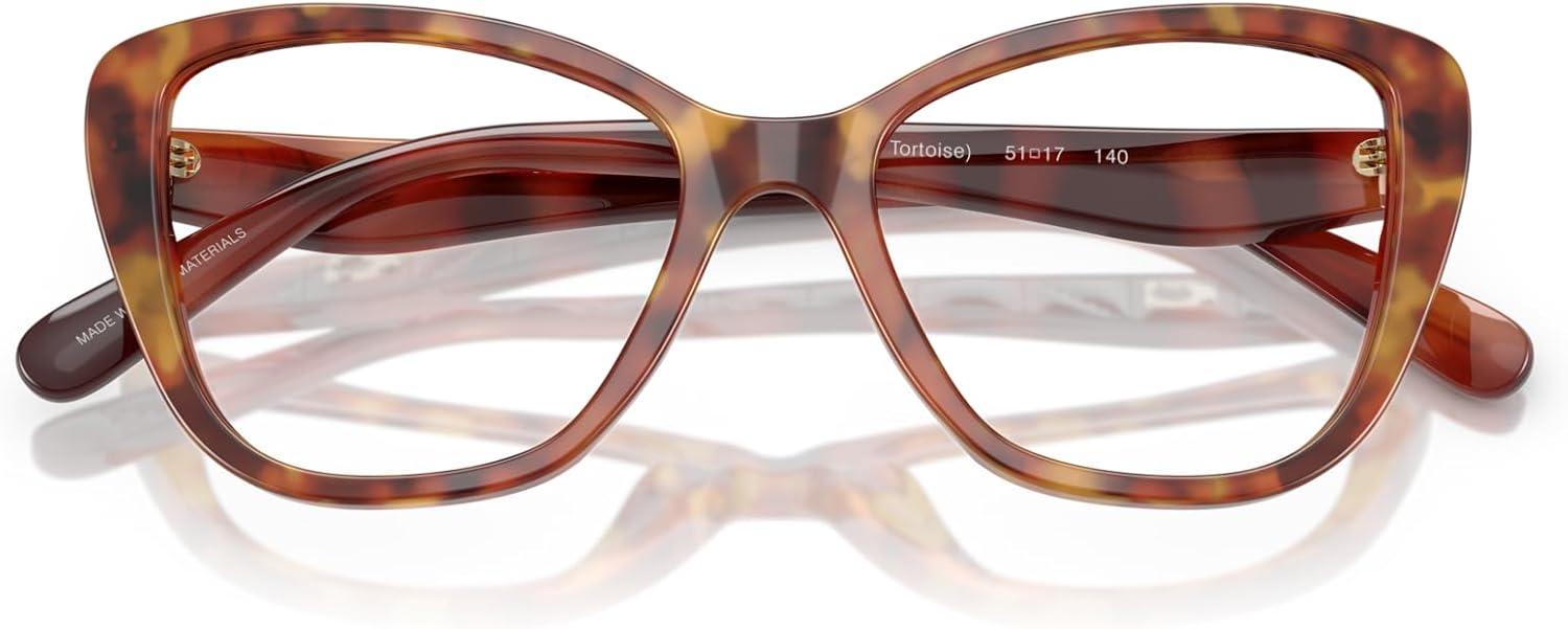 imageCoach Womens Hc6255u Universal Fit Cat Eye Prescription Eyewear FramesCaramel TortoiseDemo Lens