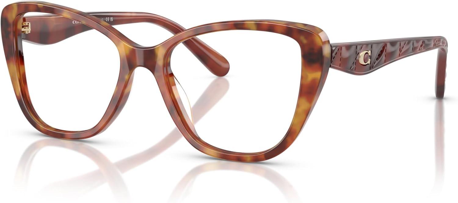 imageCoach Womens Hc6255u Universal Fit Cat Eye Prescription Eyewear FramesCaramel TortoiseDemo Lens