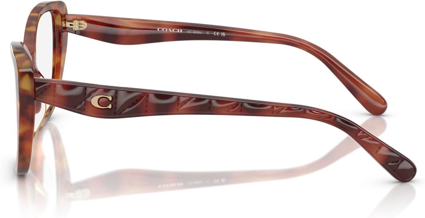 imageCoach Womens Hc6255u Universal Fit Cat Eye Prescription Eyewear FramesCaramel TortoiseDemo Lens