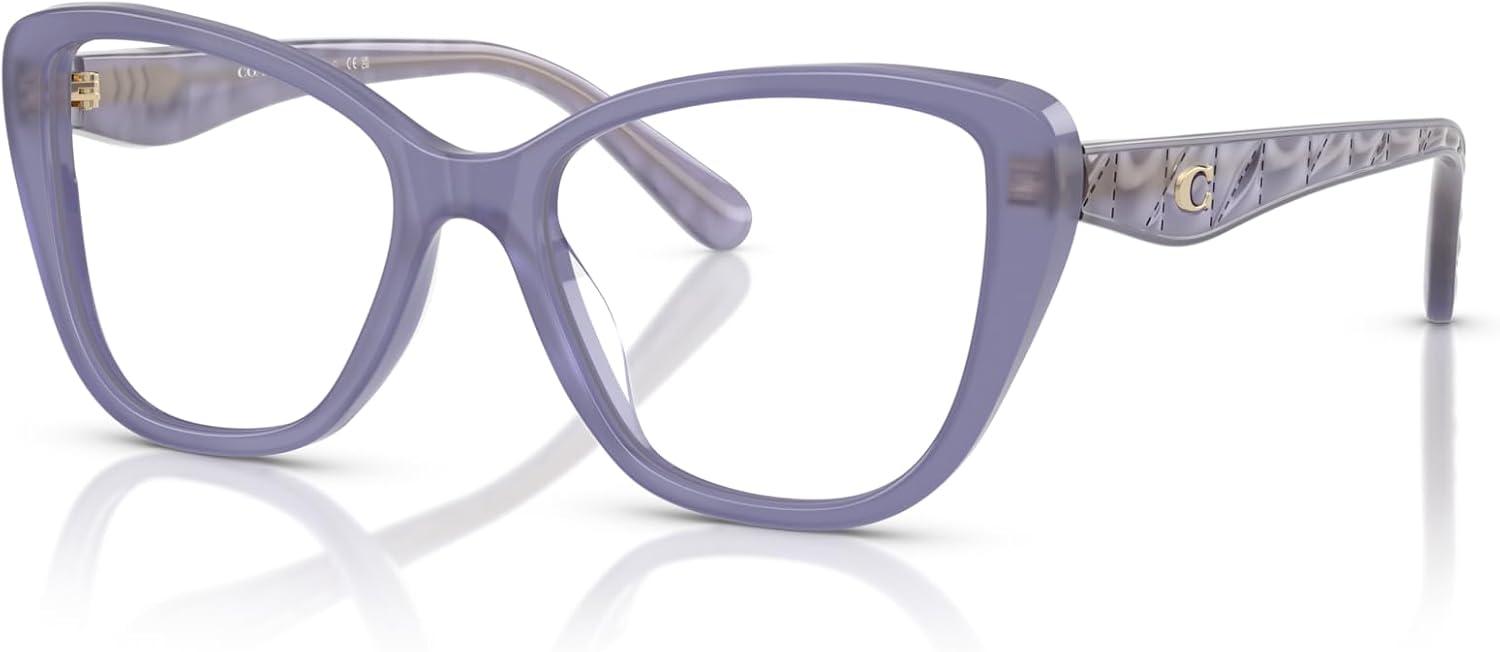imageCoach Womens Hc6255u Universal Fit Cat Eye Prescription Eyewear FramesMilky LavenderDemo Lens