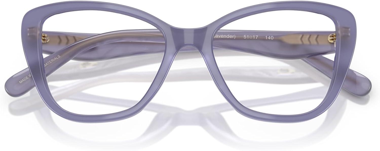 imageCoach Womens Hc6255u Universal Fit Cat Eye Prescription Eyewear FramesMilky LavenderDemo Lens