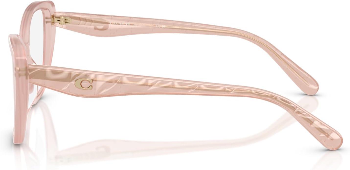 imageCoach Womens Hc6255u Universal Fit Cat Eye Prescription Eyewear FramesMilky PinkDemo Lens