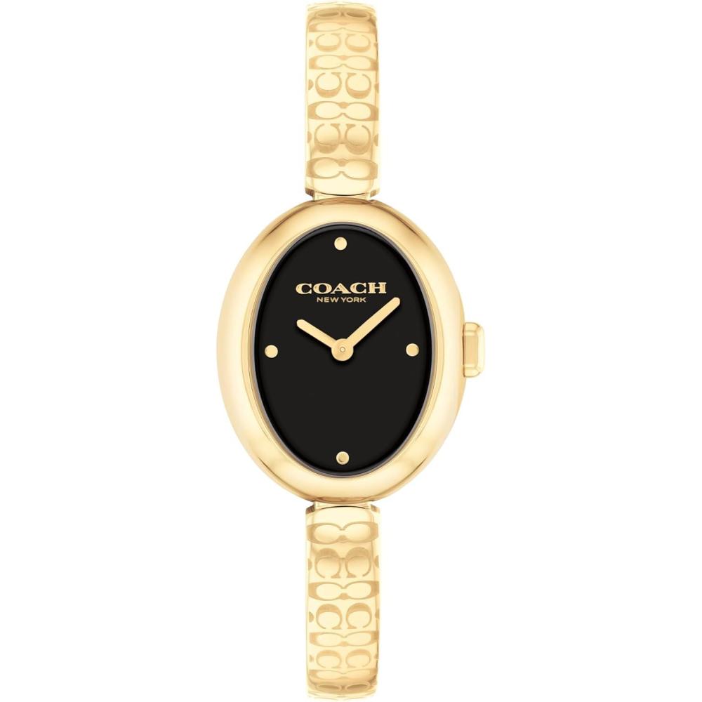 imageCOACH Sammy Womens 2H Quartz Watch  JewelryInspired 225mm Bangle Watch  Modern and Elegant Everyday Timepiece  Gift for HerGold Plated