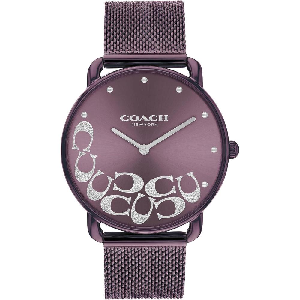 imageCoach Elliot Womens Watch  Sleek Design with Scatter Cs  Timeless Style for Any Occasion  Gift for Her  WaterResistant  36 mmPurple