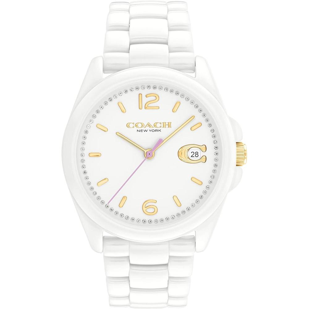 imageCoach Greyson Womens Ceramic Watches  Enhancing Elegance for Every Event  Water ResistantWhite