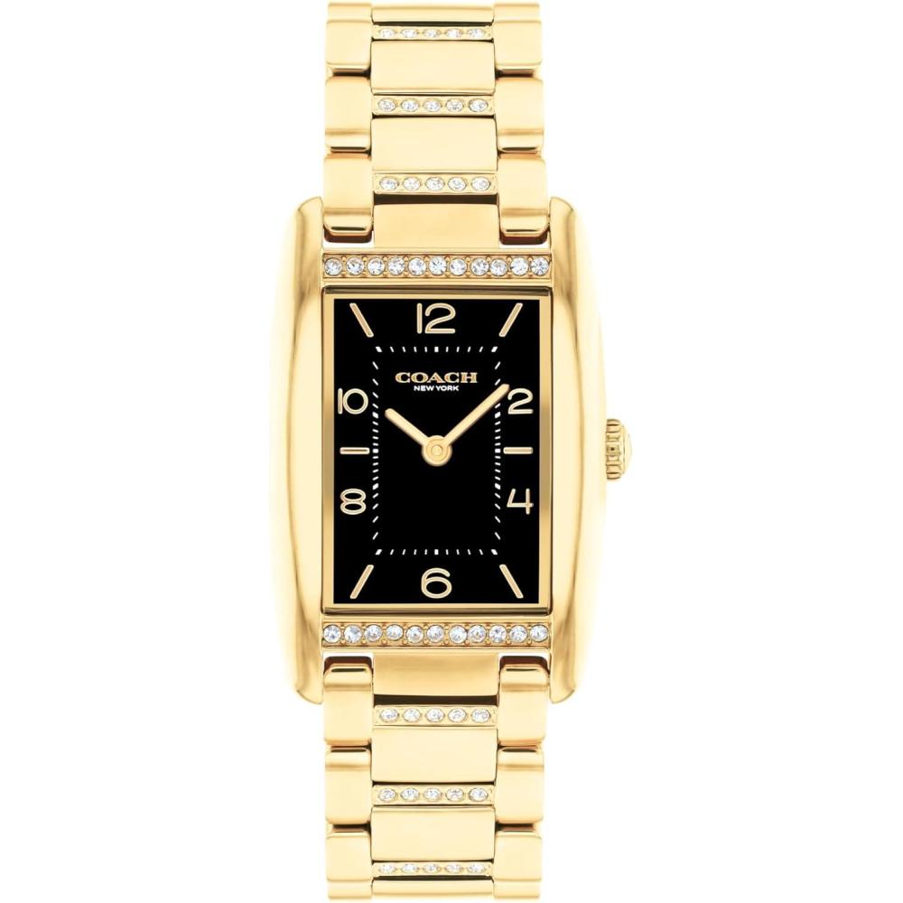 imageCoach Reese Womens Watch  2H Quartz Tank Watch with CrystalSet Link Bracelet  Water Resistant 3 ATM30 Meters  Gift for Her  Premium Fashion Timepiece for Every Occasion  24mm