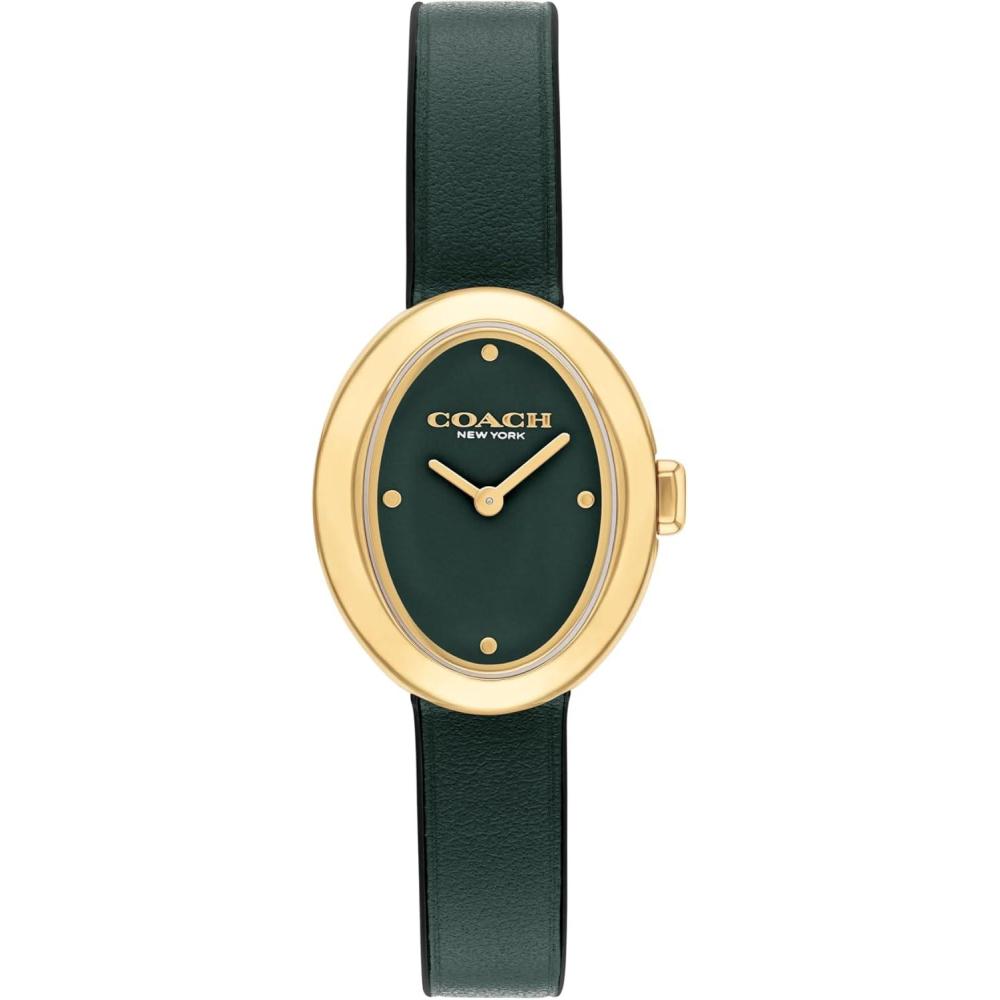 imageCoach Sammy Womens  2H Quartz Watch  Calfskin Leather Strap  Water Resistant up to 3ATM30 Meters  Gift for Her  Modern Design  Perfect for Everyday Wear  225mmGreen