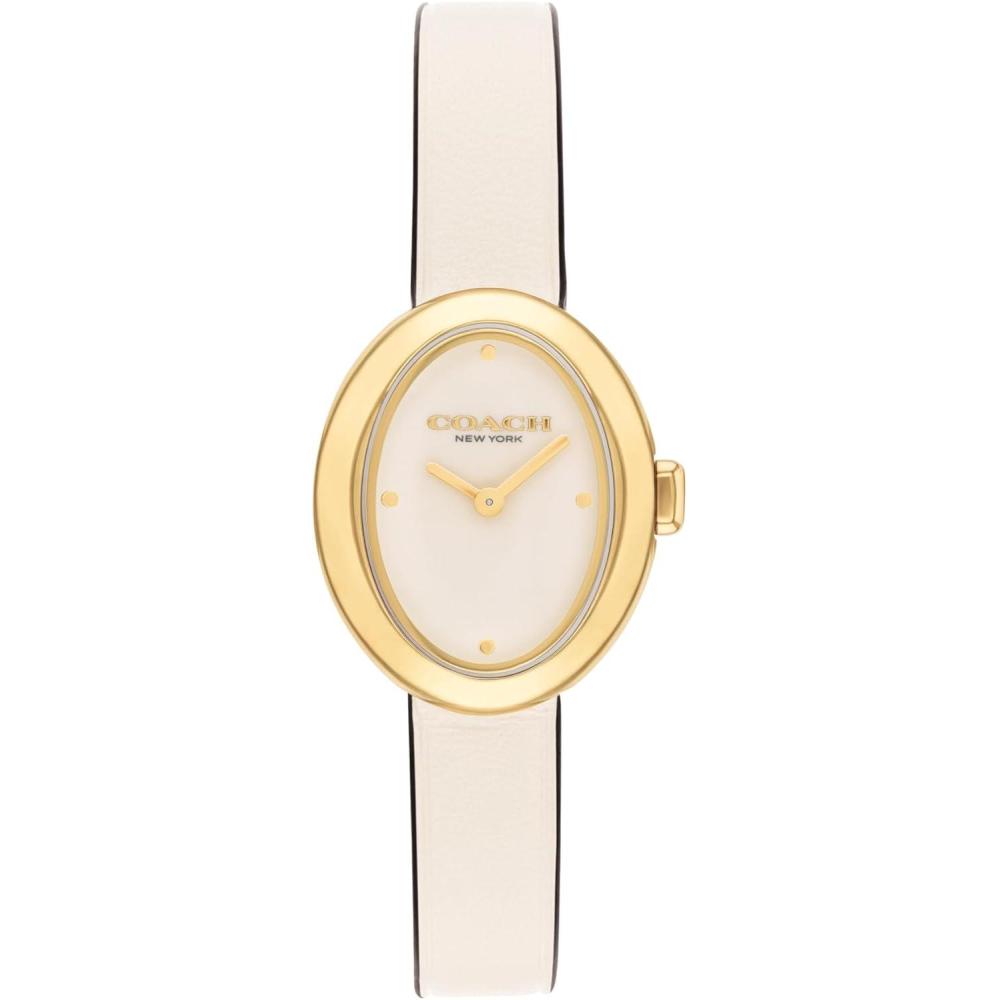 imageCoach Sammy Womens  2H Quartz Watch  Calfskin Leather Strap  Water Resistant up to 3ATM30 Meters  Gift for Her  Modern Design  Perfect for Everyday Wear  225mmChalk