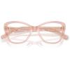 imageCoach Womens Hc6255u Universal Fit Cat Eye Prescription Eyewear FramesMilky PinkDemo Lens