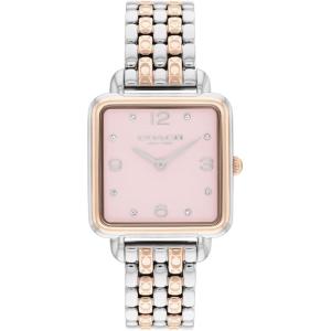 imageCOACH Cass Womens 2H Quartz Watch  28mm Square Stainless Steel Bracelet  Premium Fashion Timepiece  Gift for HerSilverCarnation Gold