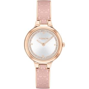 imageCoach Chelsea Womens Bangle Watch  2H Quartz Enamel Signature C and Crystals  Gift for Her  Premium Fashion Timepiece for All Occasions  Adjustable  27mmCarnation