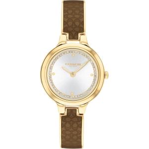 imageCoach Chelsea Womens Bangle Watch  2H Quartz Enamel Signature C and Crystals  Gift for Her  Premium Fashion Timepiece for All Occasions  Adjustable  27mmGold Plated