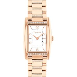 imageCoach Reese Womens Watch  2H Quartz Tank Watch with CrystalSet Link Bracelet  Water Resistant 3 ATM30 Meters  Gift for Her  Premium Fashion Timepiece for Every Occasion  24mmRose Gold