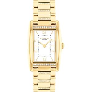 imageCoach Reese Womens Watch  2H Quartz Tank Watch with CrystalSet Link Bracelet  Water Resistant 3 ATM30 Meters  Gift for Her  Premium Fashion Timepiece for Every Occasion  24mmGold Plated