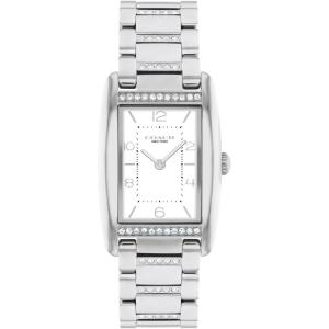 imageCoach Reese Womens Watch  2H Quartz Tank Watch with CrystalSet Link Bracelet  Water Resistant 3 ATM30 Meters  Gift for Her  Premium Fashion Timepiece for Every Occasion  24mmSilver