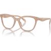imageCOACH Womens Hc6232u Sculpted C Hardware Universal Fit Square Prescription Eyewear FramesMilky Light BrownDemo Lens