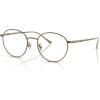 imageCoach Mens Hc5190td Round Prescription Eyewear FramesAntique GoldDemo Lens