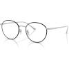 imageCoach Mens Hc5190td Round Prescription Eyewear FramesShiny SilverBlackDemo Lens